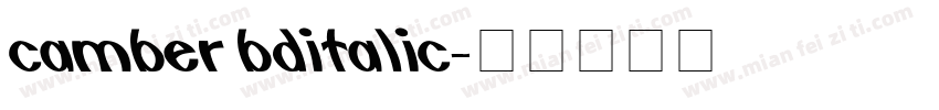 camber bditalic字体转换